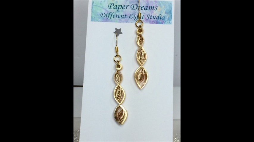 052 Metallic Edged Paper Earrings
